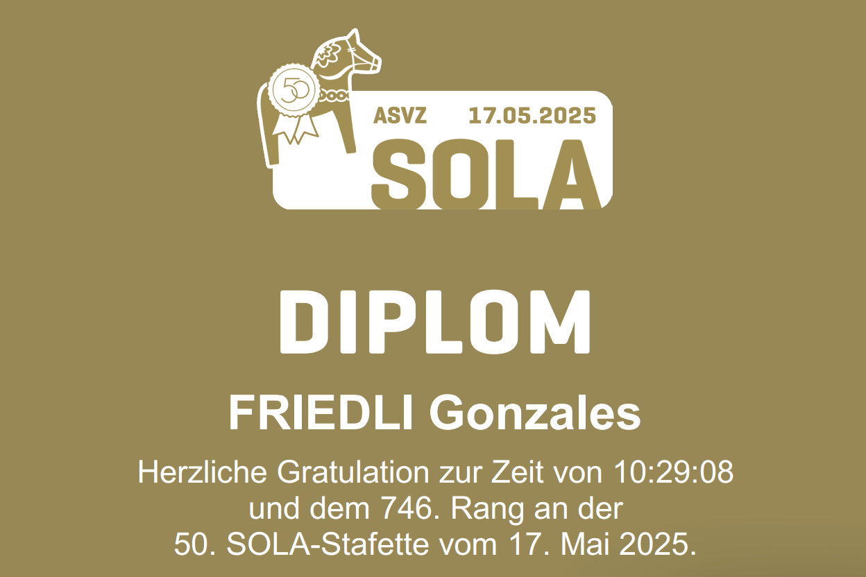 113 km und 2'600 Höhenmeter – unsere FRIEDLI-Gonzales an der SOLA-Stafette 2025